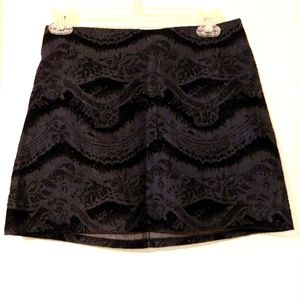 Dark blue jean sparkle knee length sexy skirt